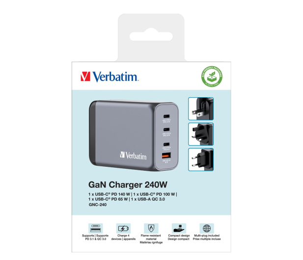 Verbatim GaN 4-w-1 240W - 1199647 - zdjęcie 3
